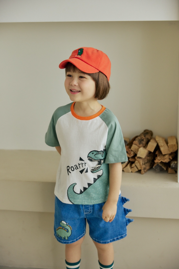 Orange Mom - Korean Children Fashion - #designkidswear - Dino Span Denim Pants - 6
