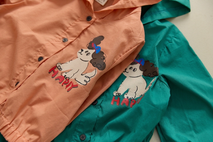Orange Mom - Korean Children Fashion - #childrensboutique - Puppy Windbreaker Jumper - 4