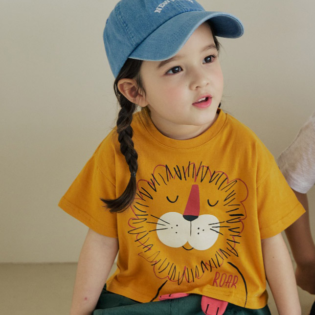 Orange Mom - Korean Children Fashion - #designkidswear - Lion Foot Tee - 10