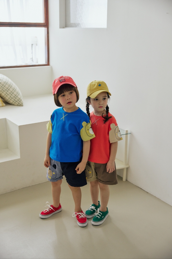 Orange Mom - Korean Children Fashion - #designkidswear - Ribbon Bear Raglan Tee - 7