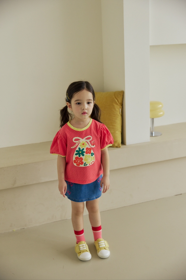 Orange Mom - Korean Children Fashion - #designkidswear - Dot Raglan Tee - 6