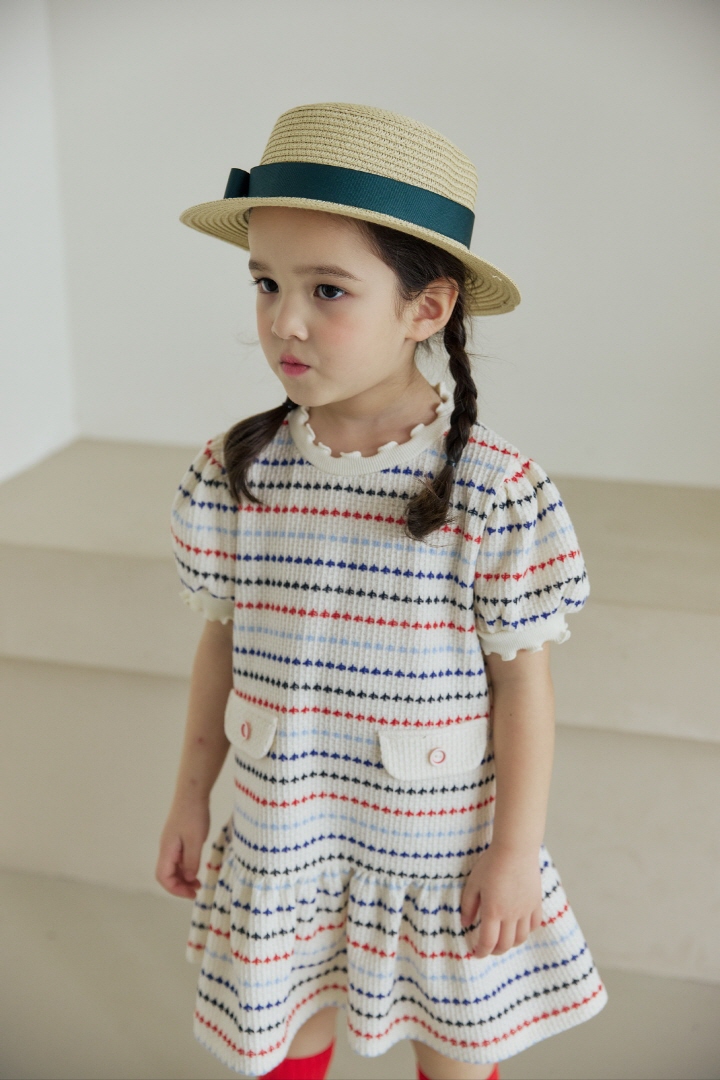Orange Mom - Korean Children Fashion - #discoveringself - Jacquard One-piece