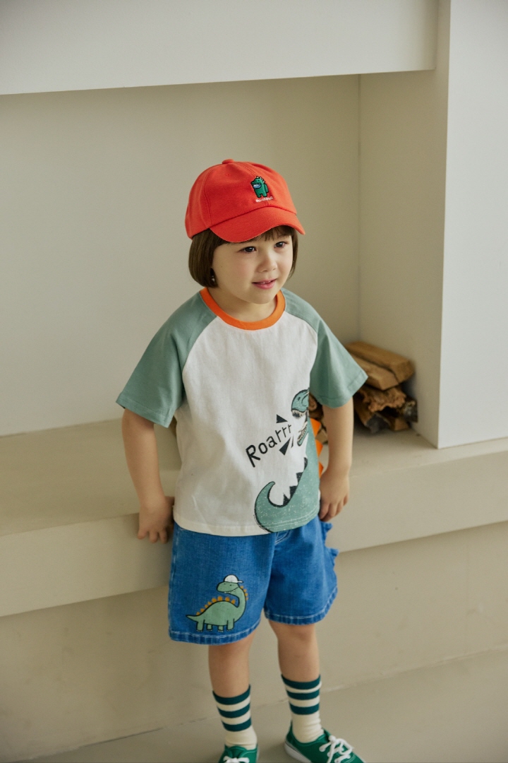 Orange Mom - Korean Children Fashion - #discoveringself - Dino Span Denim Pants - 7