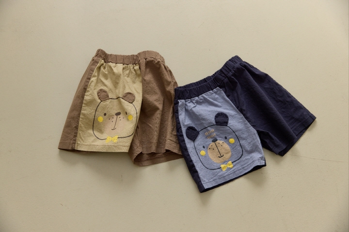 Orange Mom - Korean Children Fashion - #discoveringself - Ribbon Bear Printed Span Pants - 3