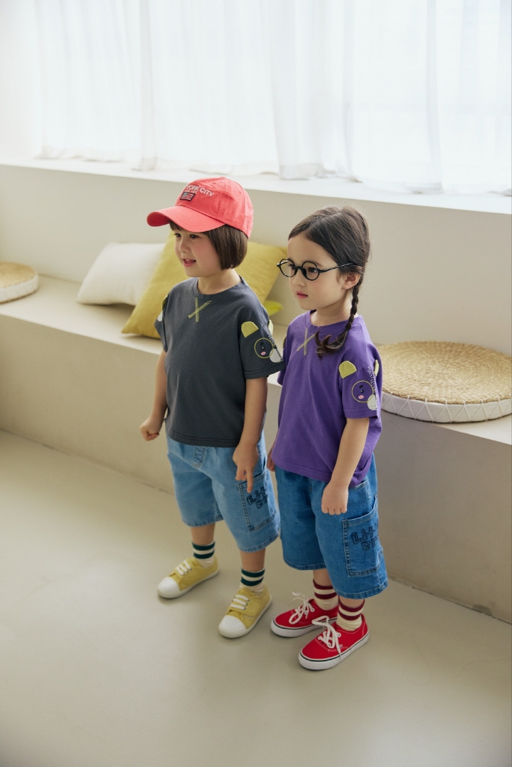 Orange Mom - Korean Children Fashion - #discoveringself - Glasses Bear Tee - 7