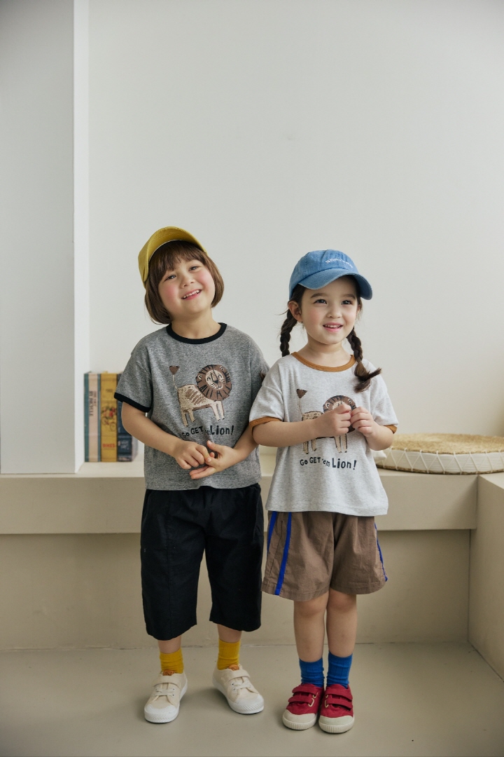 Orange Mom - Korean Children Fashion - #discoveringself - Lion Tee - 5