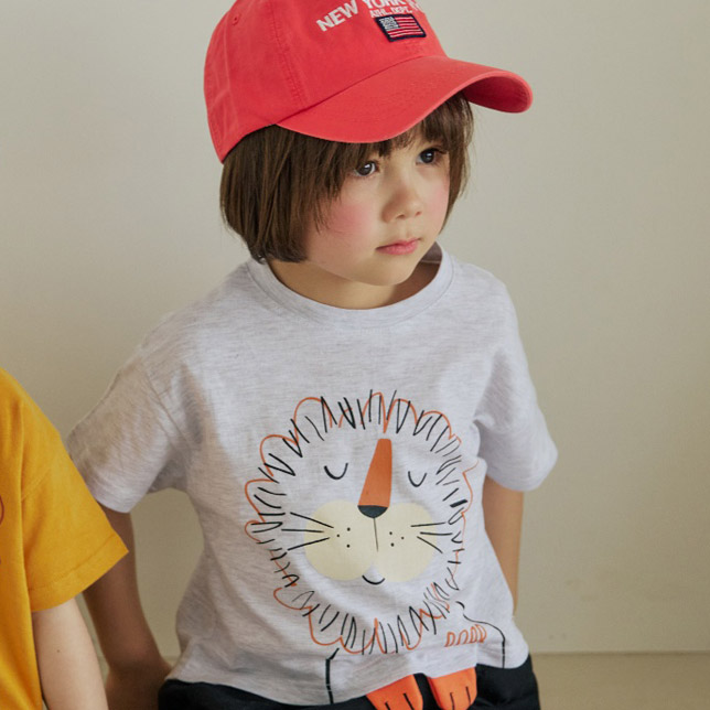 Orange Mom - Korean Children Fashion - #discoveringself - Lion Foot Tee - 11