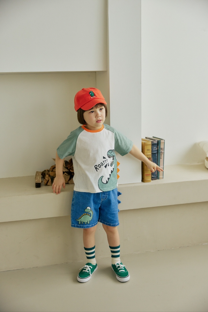 Orange Mom - Korean Children Fashion - #fashionkids - Dino Span Denim Pants - 8