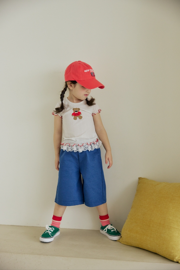 Orange Mom - Korean Children Fashion - #fashionkids - Bear Printed Rib Tee - 11
