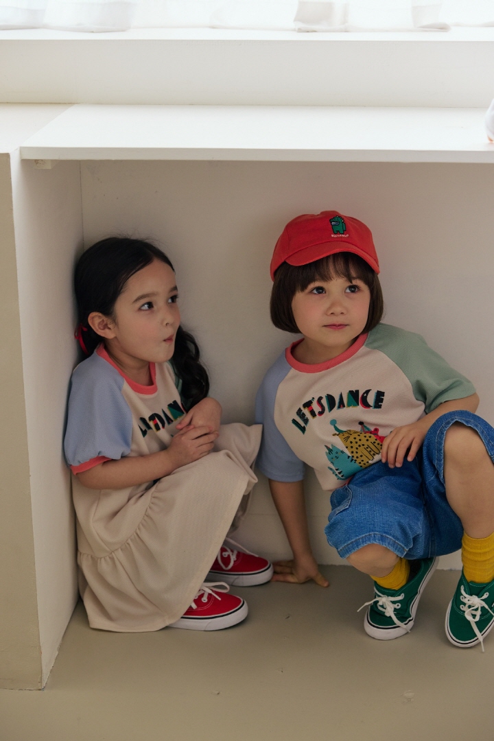 Orange Mom - Korean Children Fashion - #kidsshorts - Raglan Tee - 5