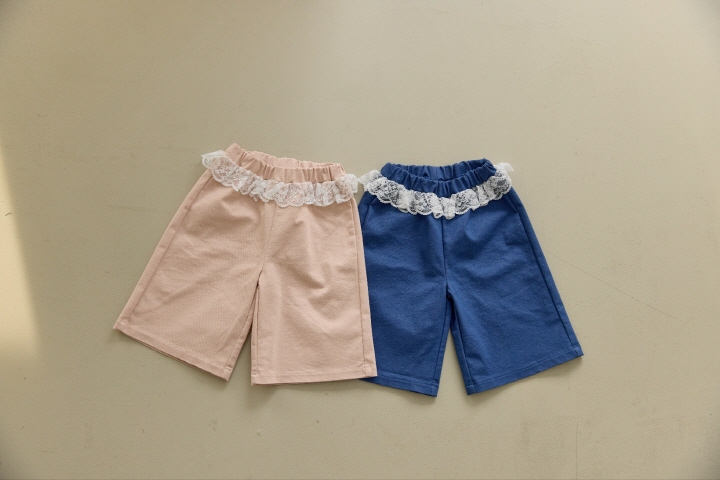 Orange Mom - Korean Children Fashion - #kidsshorts - Lace Span Pants