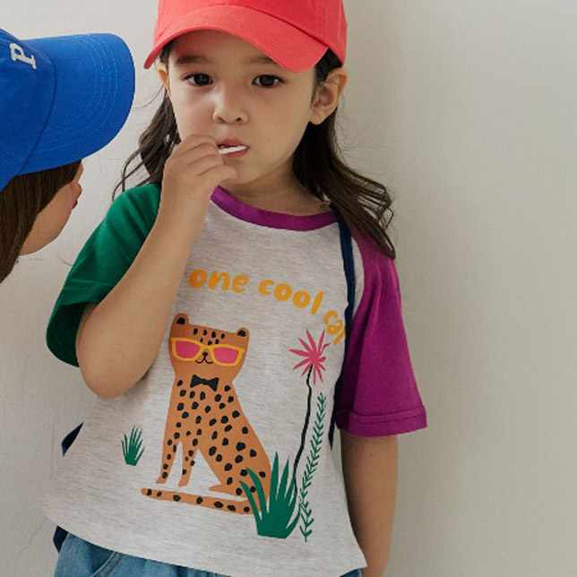 Orange Mom - Korean Children Fashion - #kidsshorts - Sunglass Cat Tee - 10