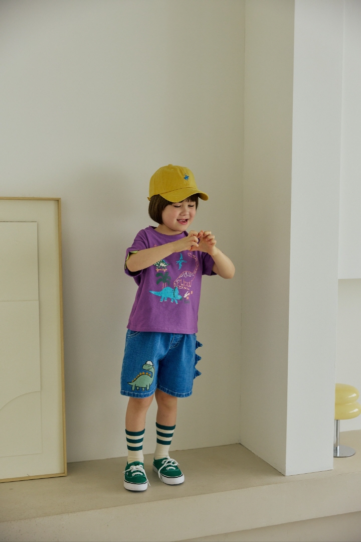Orange Mom - Korean Children Fashion - #kidsstore - Dino Span Denim Pants - 10