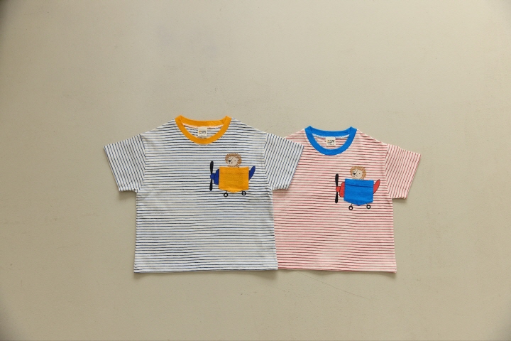 Orange Mom - Korean Children Fashion - #kidsstore - Airplane Pocket Tee