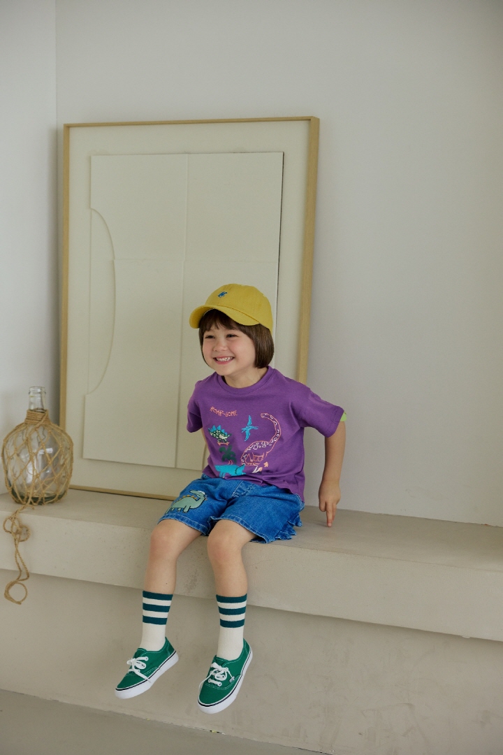 Orange Mom - Korean Children Fashion - #kidsstore - Sleeve Horn Dino Tee - 7
