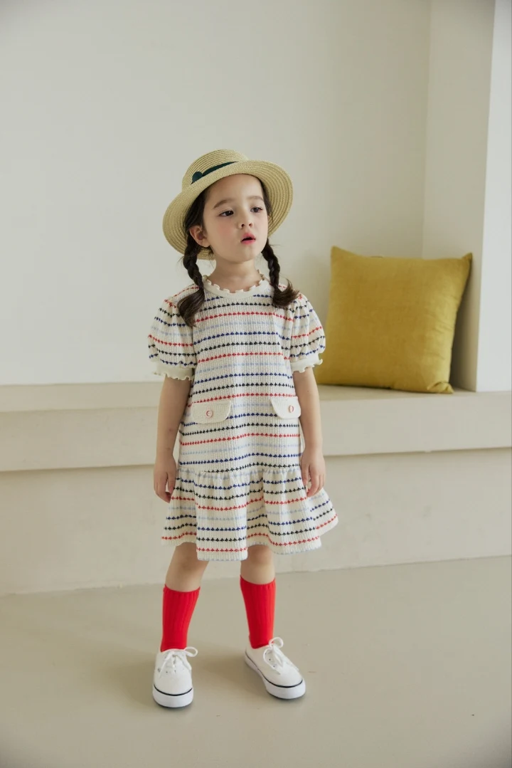 Orange Mom - Korean Children Fashion - #kidzfashiontrend - Jacquard One-piece - 5