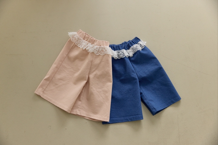 Orange Mom - Korean Children Fashion - #kidzfashiontrend - Lace Span Pants - 3