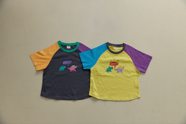 Orange Mom - Korean Children Fashion - #kidzfashiontrend - Dino Tee