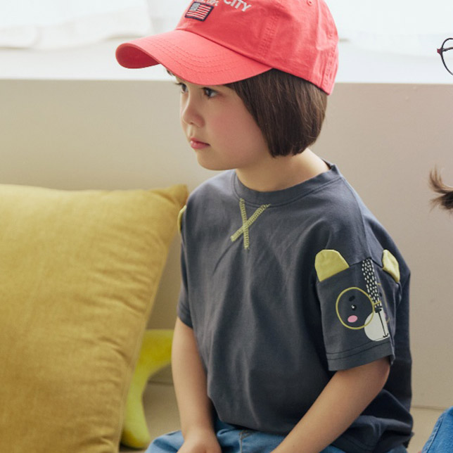Orange Mom - Korean Children Fashion - #kidzfashiontrend - Glasses Bear Tee - 11