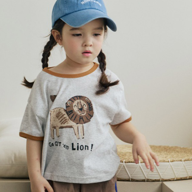 Orange Mom - Korean Children Fashion - #kidzfashiontrend - Lion Tee - 9