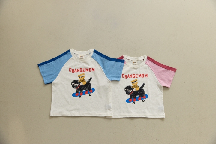 Orange Mom - Korean Children Fashion - #littlefashionista - Quick Board Puppy Tee