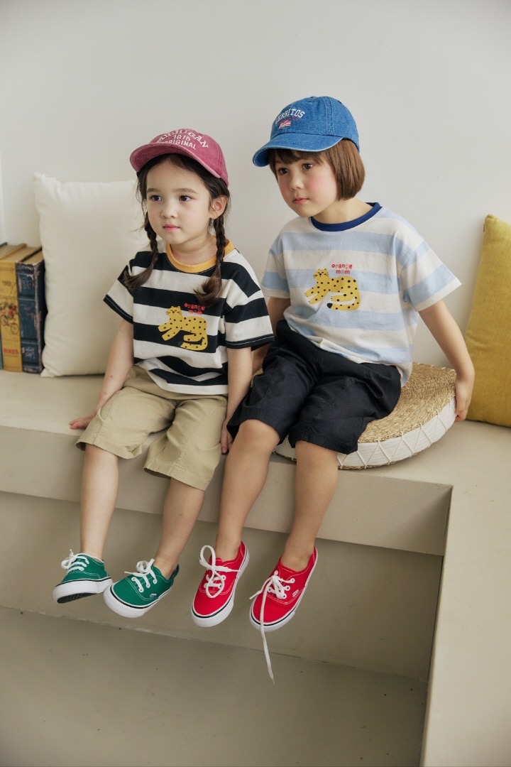 Orange Mom - Korean Children Fashion - #littlefashionista - Cat Tee - 6
