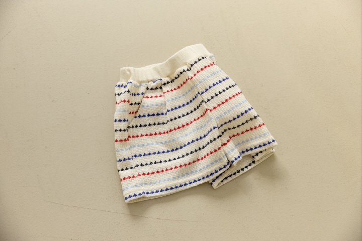 Orange Mom - Korean Children Fashion - #littlefashionista - Jacquard Pleated Shorts - 4