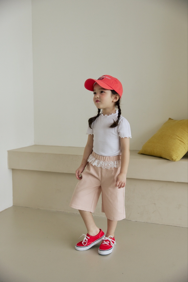 Orange Mom - Korean Children Fashion - #magicofchildhood - Lace Span Pants - 6