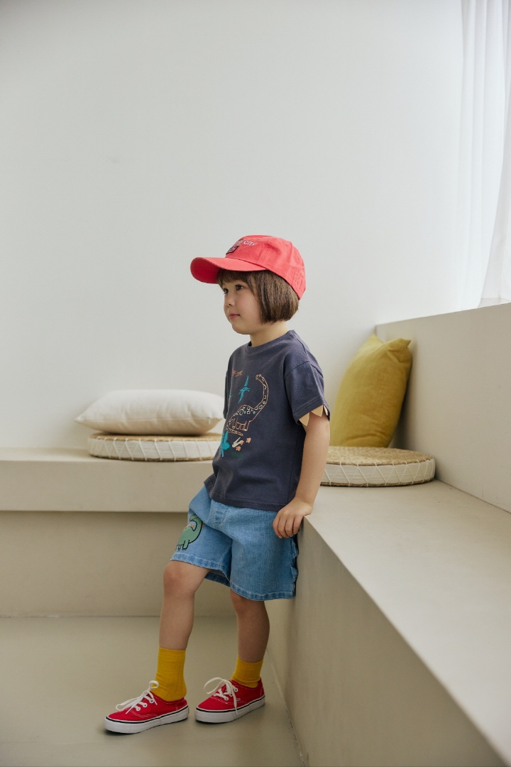 Orange Mom - Korean Children Fashion - #magicofchildhood - Sleeve Horn Dino Tee - 11