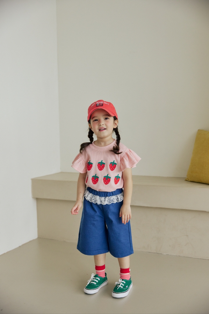 Orange Mom - Korean Children Fashion - #magicofchildhood - Strawberry Frill Tee - 9