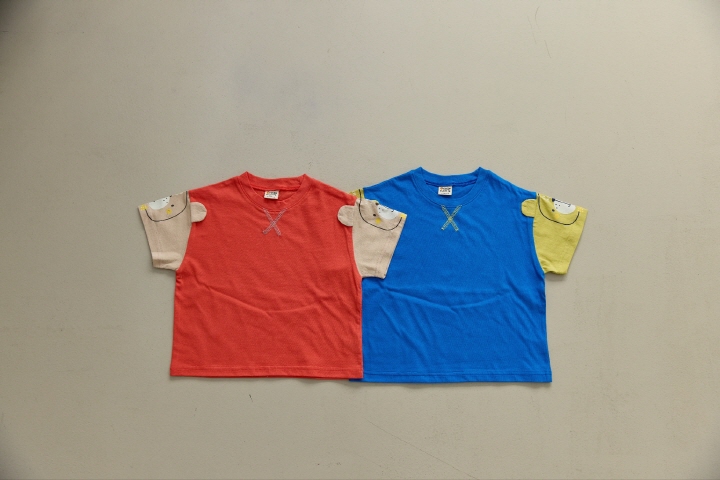 Orange Mom - Korean Children Fashion - #magicofchildhood - Ribbon Bear Raglan Tee