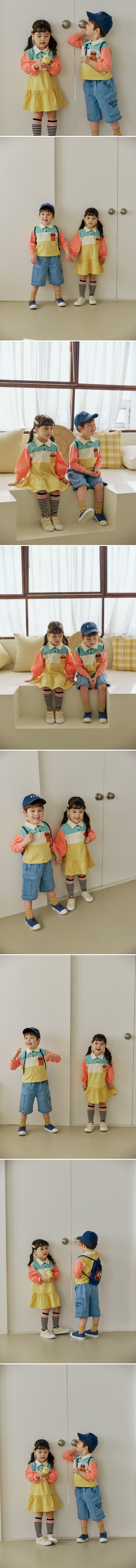 Orange Mom - Korean Children Fashion - #minifashionista - Crown Cat One-piece - 2