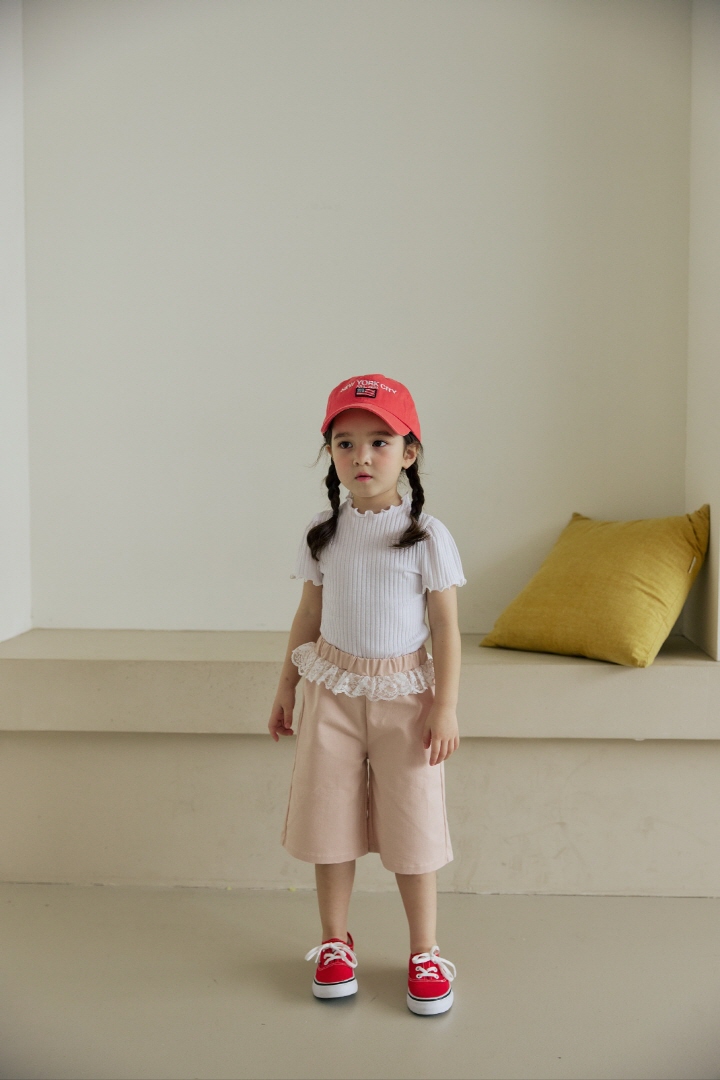 Orange Mom - Korean Children Fashion - #minifashionista - Lace Span Pants - 7