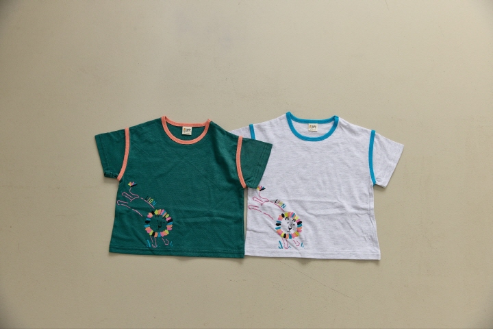 Orange Mom - Korean Children Fashion - #minifashionista - Neon Lion Tee