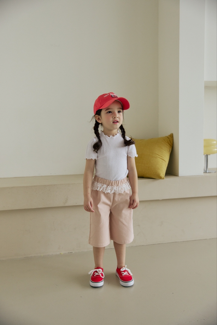 Orange Mom - Korean Children Fashion - #prettylittlegirls - Lace Span Pants - 8