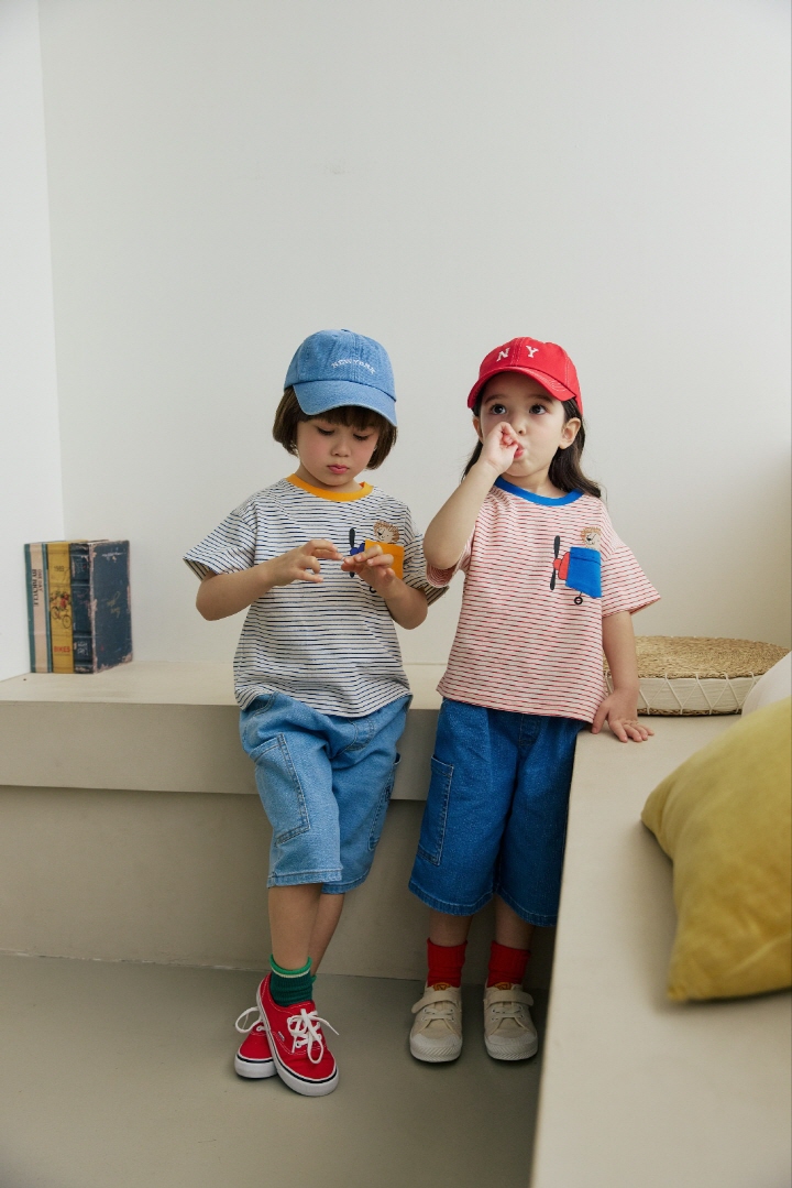 Orange Mom - Korean Children Fashion - #prettylittlegirls - Airplane Pocket Tee - 7