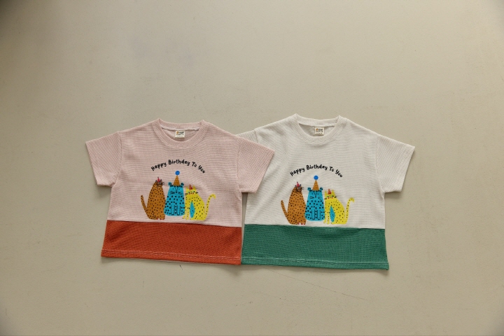 Orange Mom - Korean Children Fashion - #prettylittlegirls - Raglan Animal Tee