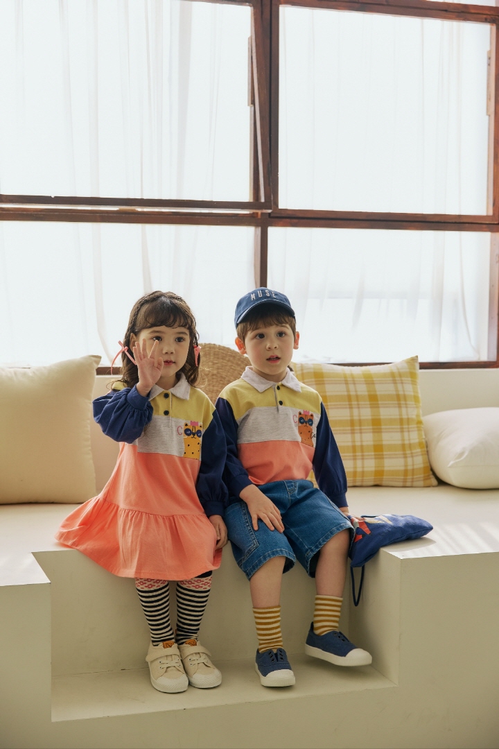 Orange Mom - Korean Children Fashion - #prettylittlegirls - Crown Cat One-piece - 4