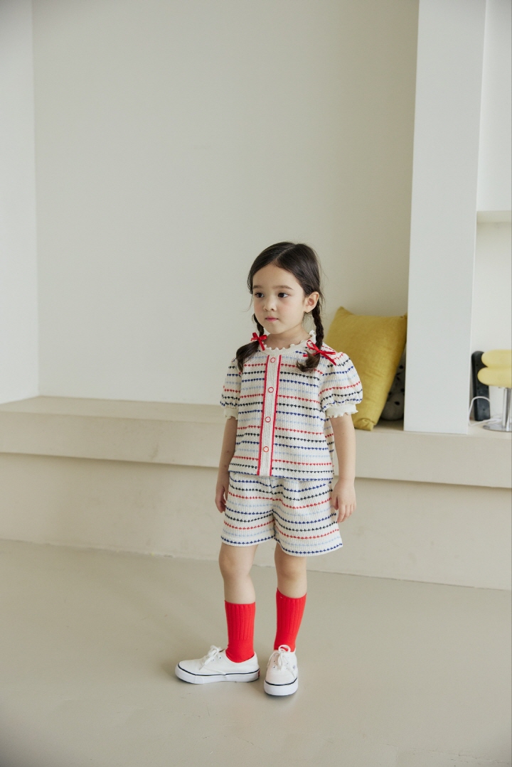 Orange Mom - Korean Children Fashion - #toddlerclothing - Jacquard Pleated Shorts - 8