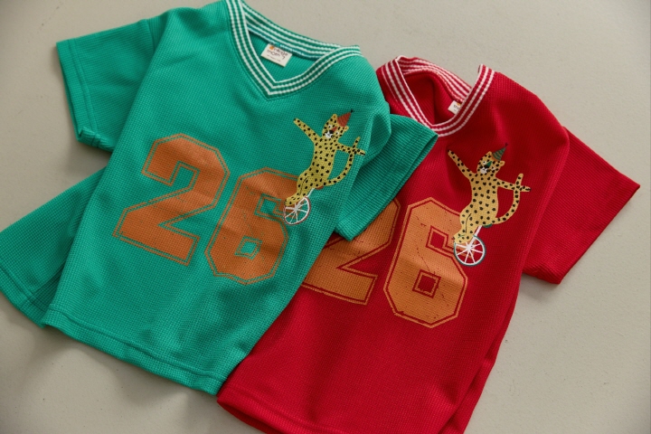Orange Mom - Korean Children Fashion - #toddlerclothing - Cycling Cat Tee - 5
