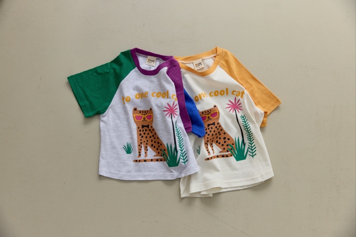 Orange Mom - Korean Children Fashion - #toddlerclothing - Sunglass Cat Tee - 3