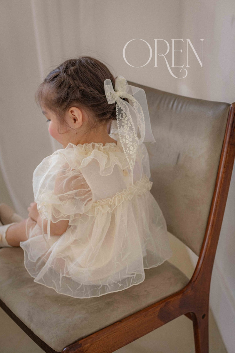 Oren - Korean Baby Fashion - #babyfashion - Atte Double Ribbon Hair Clip - 2