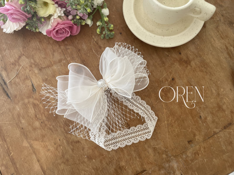Oren - Korean Baby Fashion - #babyfever - Bebe Agyatte Sha Ribbon Hairband - 2