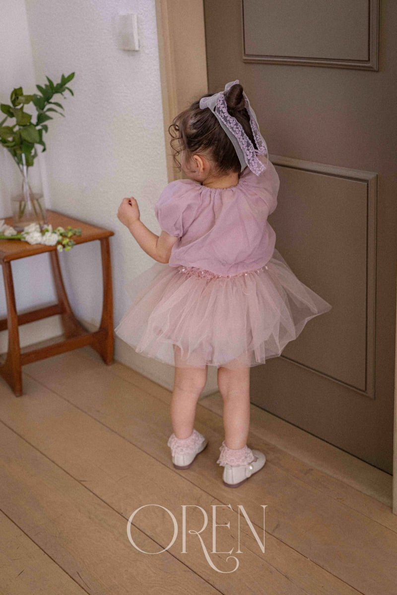 Oren - Korean Baby Fashion - #babyfever - Atte Double Ribbon Hair Clip - 4