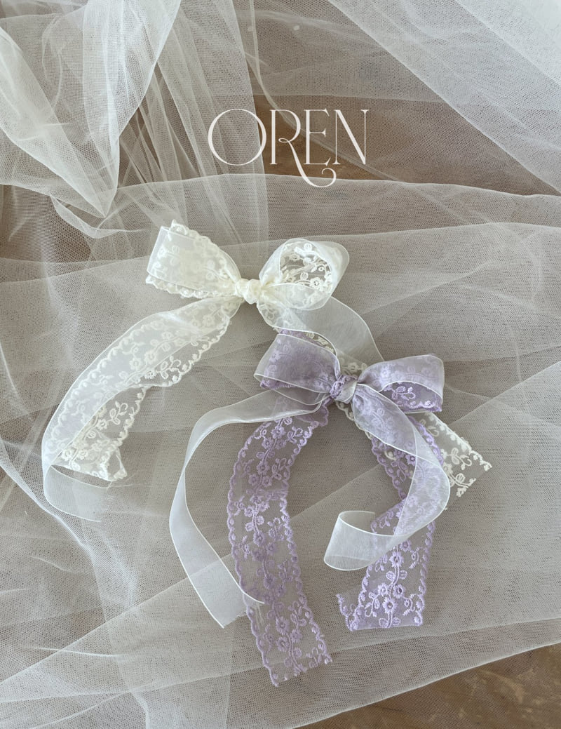 Oren - Korean Baby Fashion - #babyootd - Atte Double Ribbon Hair Clip - 7
