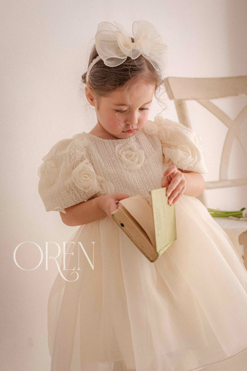 Oren - Korean Children Fashion - #kidzfashiontrend - Kids Roseberry Organza One-piece