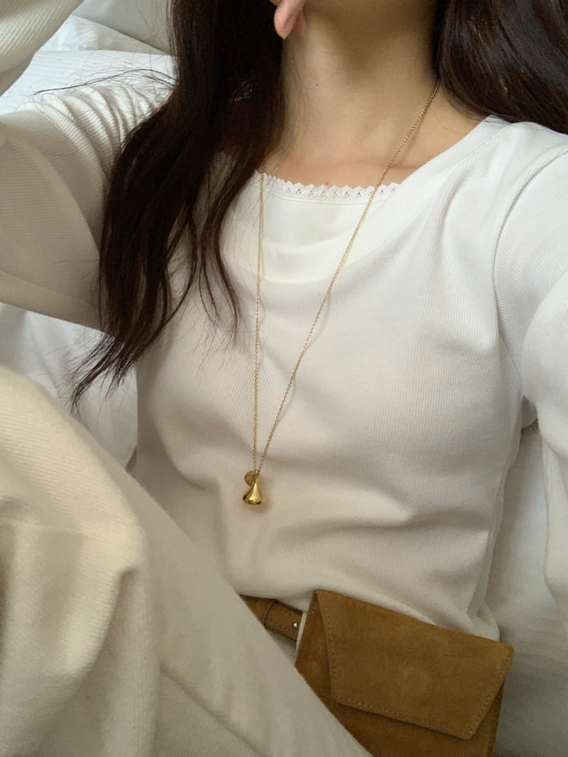 Osense - Korean Women Fashion - #pursuepretty - Some Lace Raglan Tee - 2