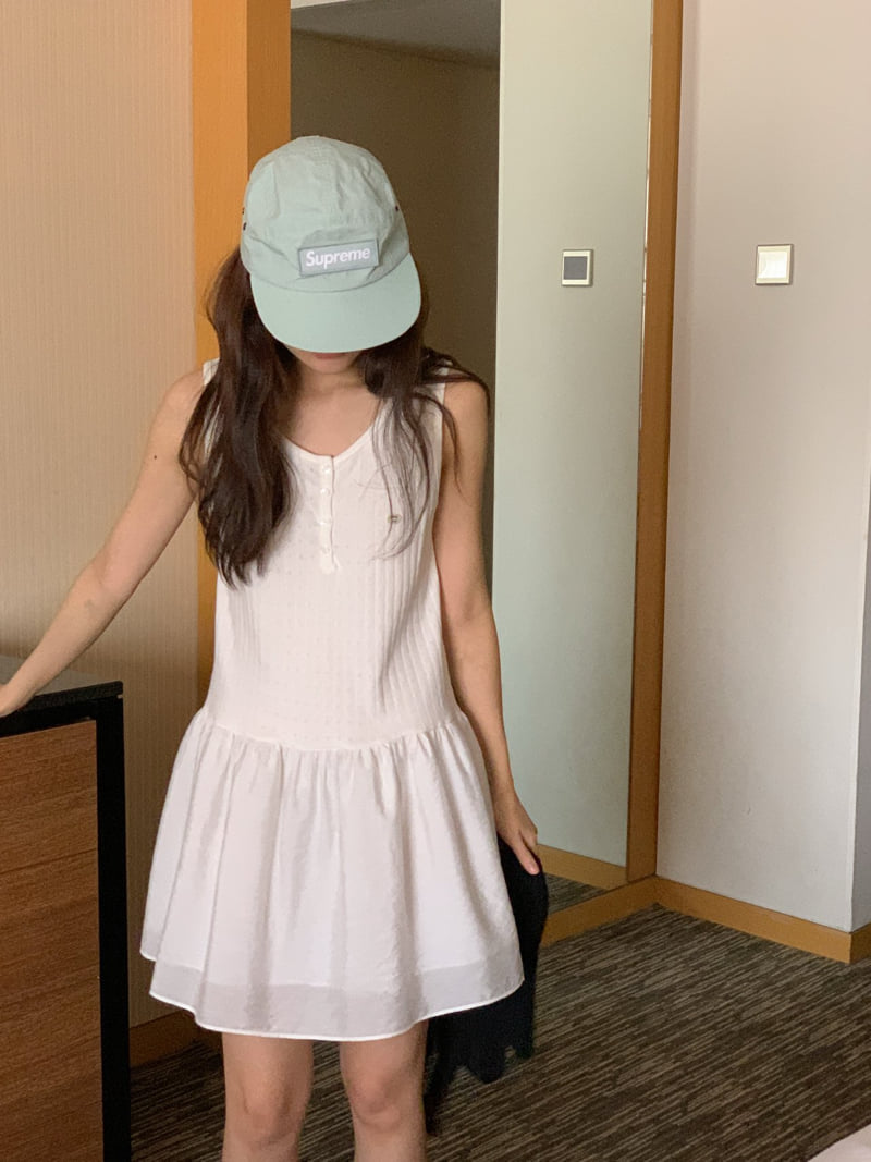 Osense - Korean Women Fashion - #romanticstyle - Pure Punching Layered One-piece - 6