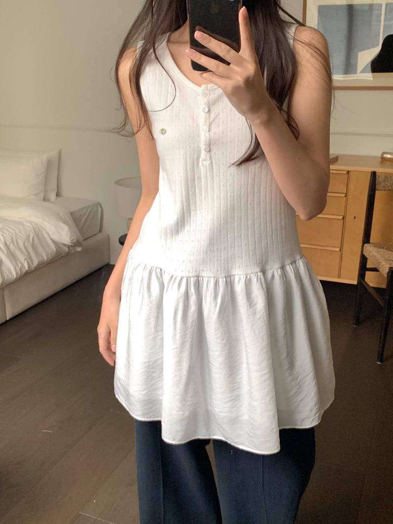 Osense - Korean Women Fashion - #shopsmall - Pure Punching Layered One-piece - 7