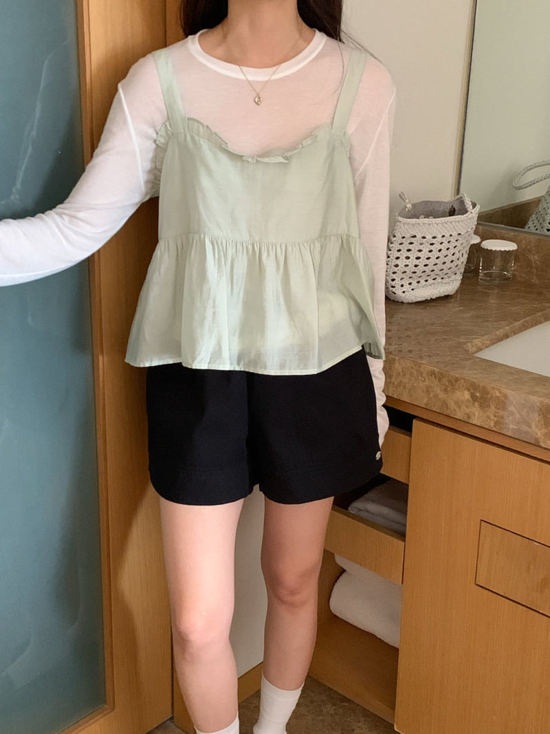 Osense - Korean Women Fashion - #thatsdarling - Shine Open Two Way Bustier Blouse - 7